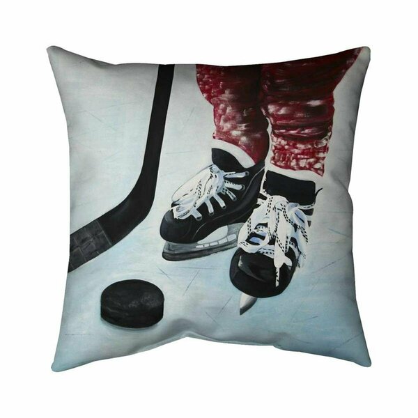 Begin Home Decor 20 x 20 in. Young Hockey Player-Double Sided Print Indoor Pillow 5541-2020-SP78